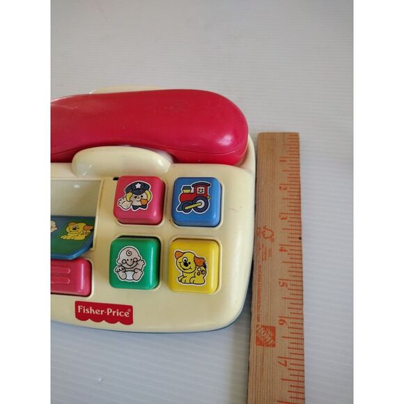 Fisher Price Ring and Rattle Phone Vintage Toy 1998 sound play toddler - Picture 5 of 8